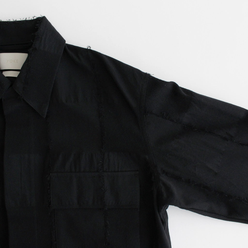 BLOCK-JACQUARD UTILITY JACKET #BLACK [YK24SS0613B]
