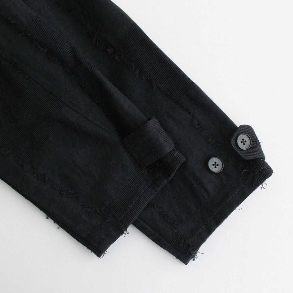 BLOCK-JACQUARD UTILITY JACKET #BLACK [YK24SS0613B]