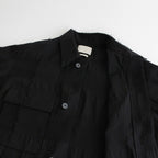BLOCK-JACQUARD UTILITY JACKET #BLACK [YK24SS0613B]