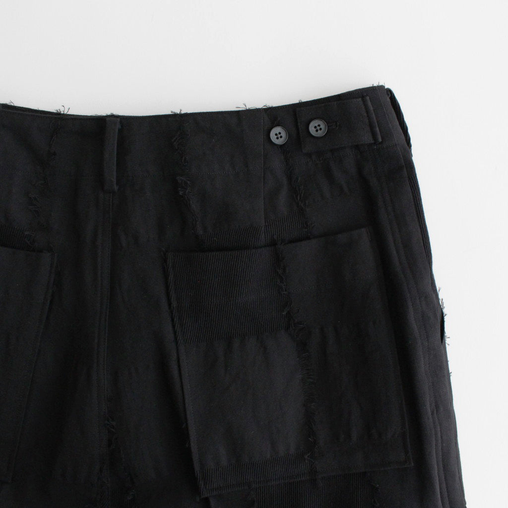 BLOCK-JACQUARD BAKER PANTS #BLACK [YK24SS0615P]