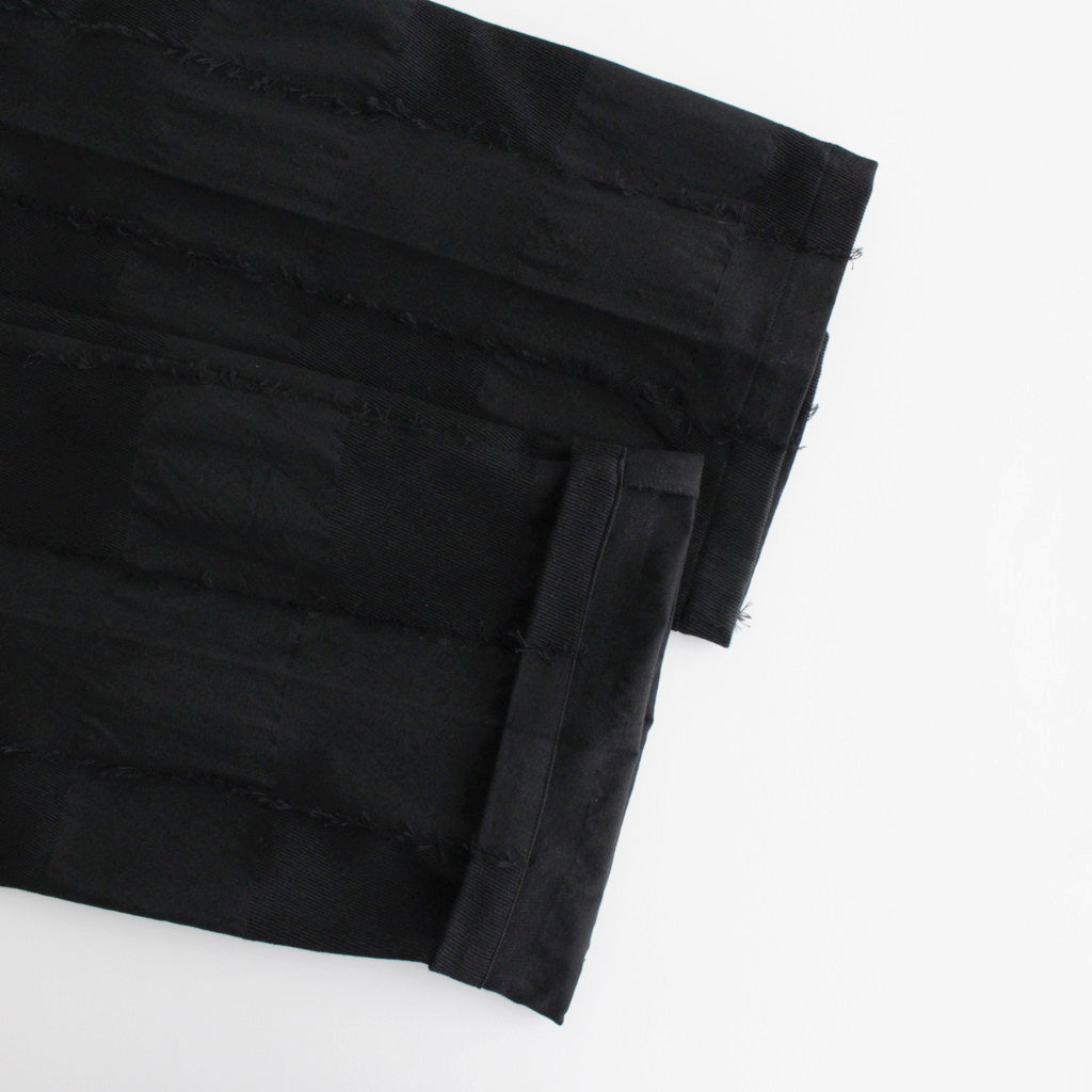 BLOCK-JACQUARD BAKER PANTS #BLACK [YK24SS0615P]