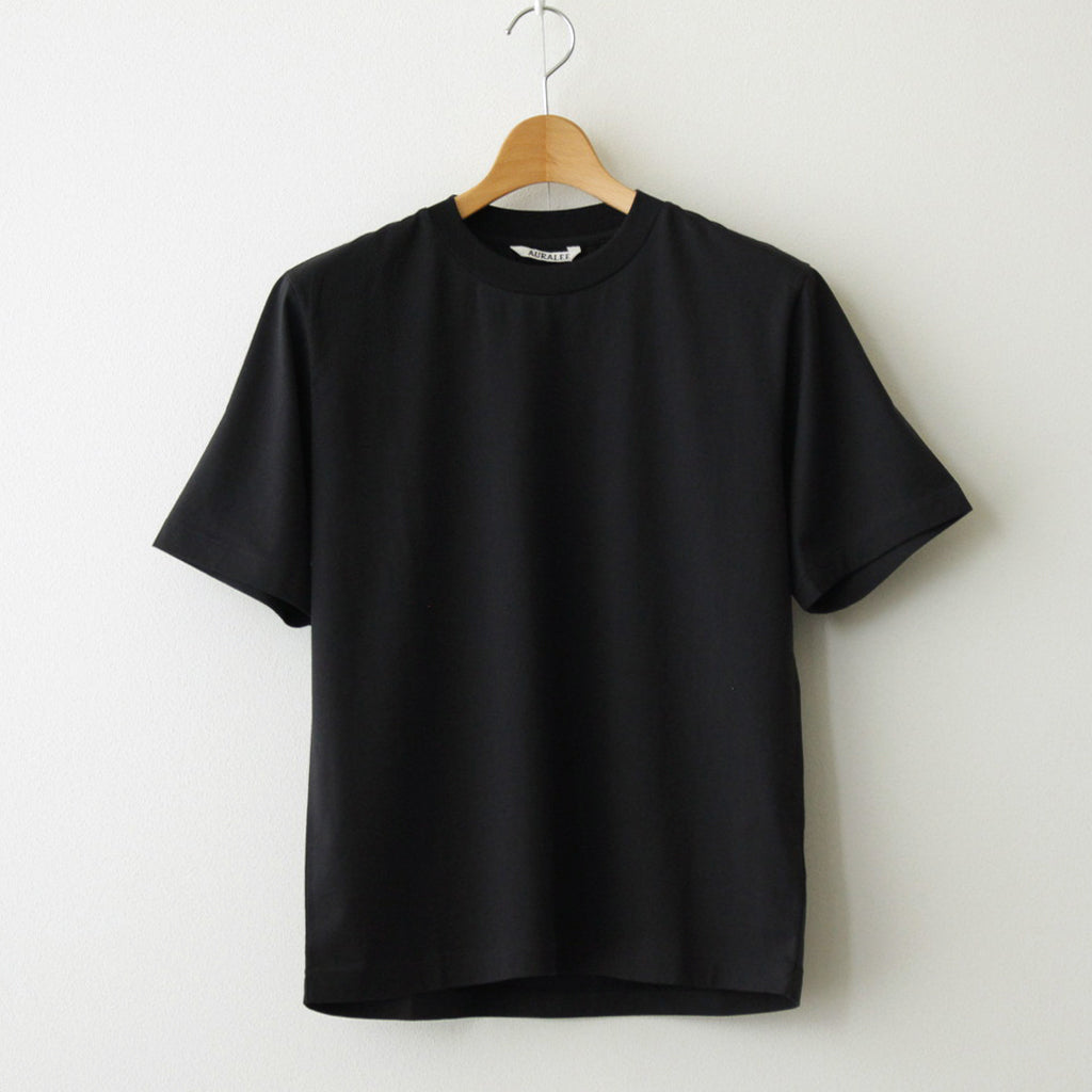 ORGANIC COTTON HIGH GAUGE JERSEY TEE #BLACK [A24ST02RT]