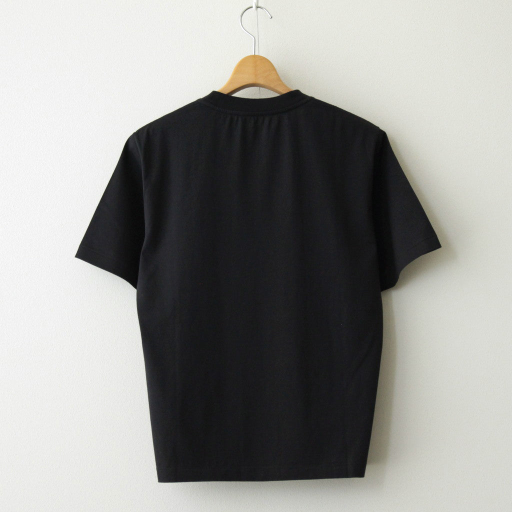 ORGANIC COTTON HIGH GAUGE JERSEY TEE #BLACK [A24ST02RT]