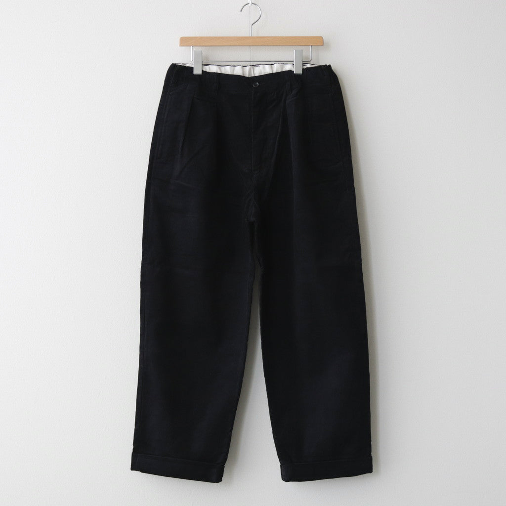 Corduroy Tuck Trousers #BLACK [TP233-40031]