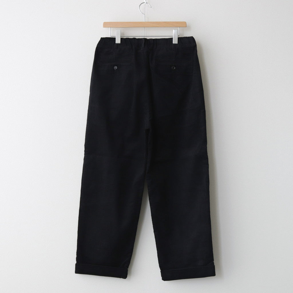 Corduroy Tuck Trousers #BLACK [TP233-40031]