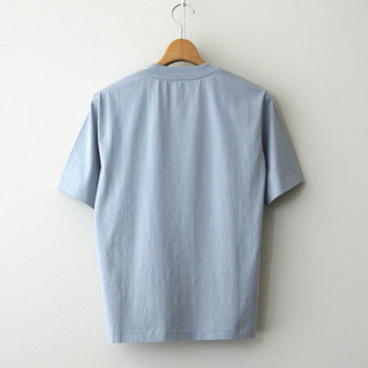 ORGANIC COTTON HIGH GAUGE JERSEY TEE #BLUE GRAY [A24ST02RT]