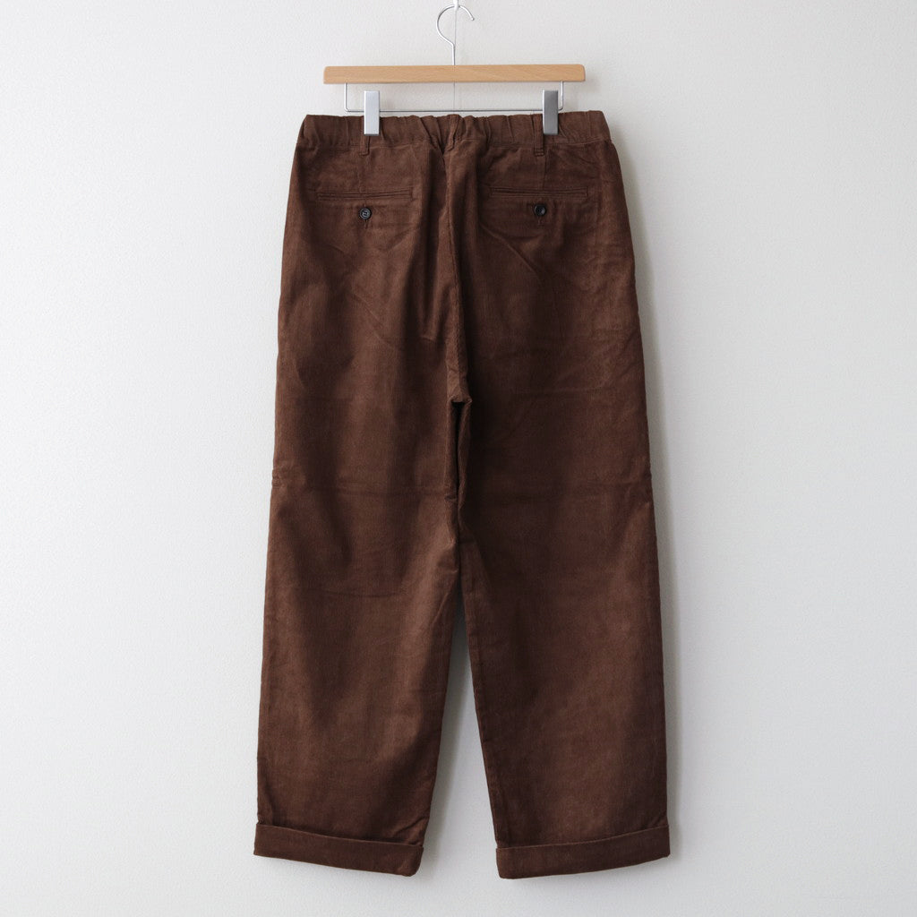 Corduroy Tuck Trousers #BROWN [TP233-40031]