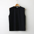 ORGANIC COTTON HIGH GAUGE JERSEY SLEEVELESS #BLACK [A24ST03RT]