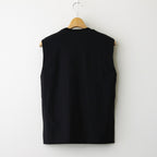 ORGANIC COTTON HIGH GAUGE JERSEY SLEEVELESS #BLACK [A24ST03RT]