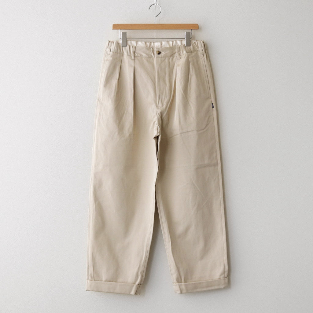 Cotton Chino Tuck Trousers #BEIGE [TP233-40014] – ciacura