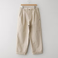 Cotton Chino Tuck Trousers #BEIGE [TP233-40014]