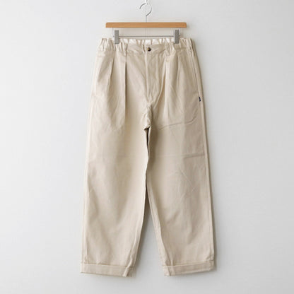 Cotton Chino Tuck Trousers #BEIGE [TP241-40019B]