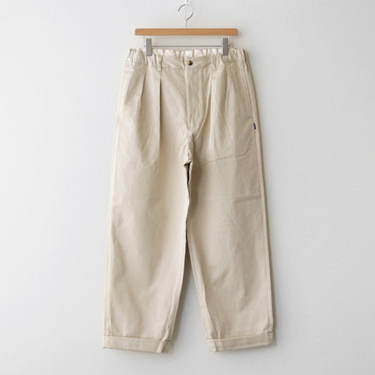 Cotton Chino Tuck Trousers #BEIGE [TP241-40019B]