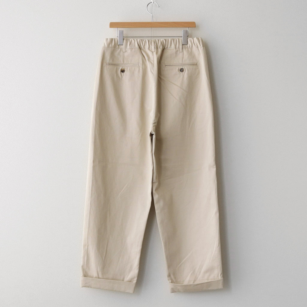 Cotton Chino Tuck Trousers #BEIGE [TP241-40019B]