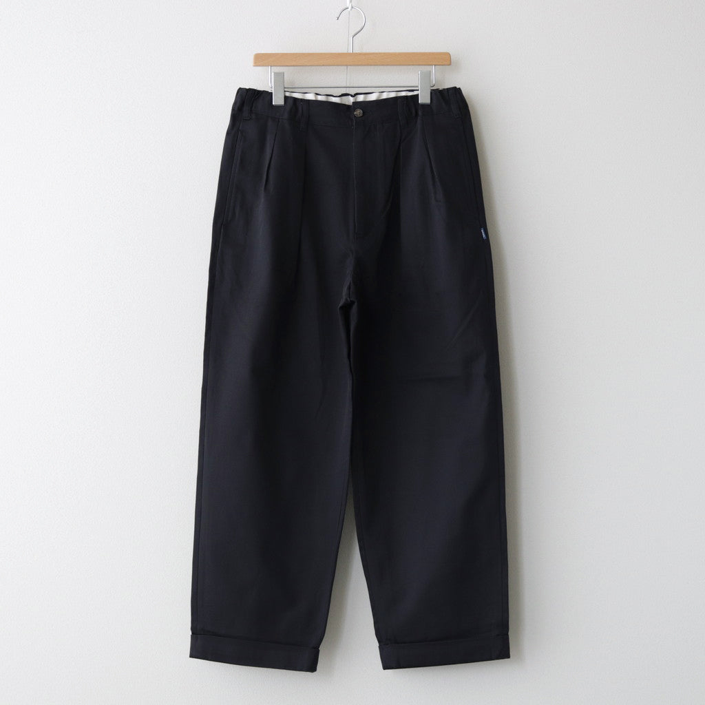 Cotton Chino Tuck Trousers #NAVY [TP233-40014]