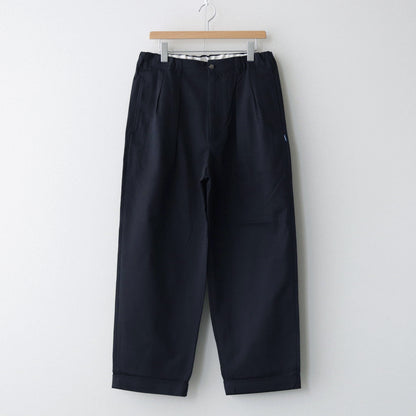 Cotton Chino Tuck Trousers #NAVY [TP241-40019B]