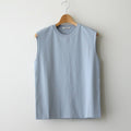 ORGANIC COTTON HIGH GAUGE JERSEY SLEEVELESS #BLUE GRAY [A24ST03RT]
