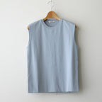 ORGANIC COTTON HIGH GAUGE JERSEY SLEEVELESS #BLUE GRAY [A24ST03RT]