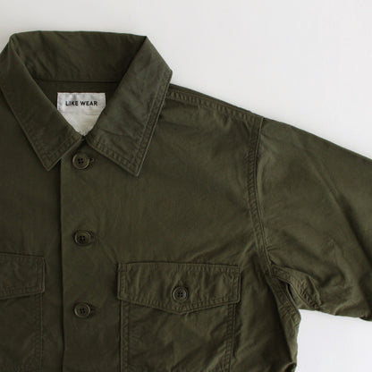 BAKER SHIRT #olive poplin [74102]