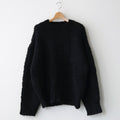 MOHAIR WOOL LOOSE KNIT LS #BLACK [ST.714]