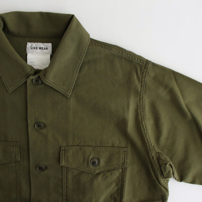 BAKER SHIRT #olive satin [24102]