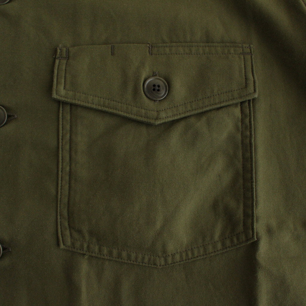 BAKER SHIRT #olive satin [24102]