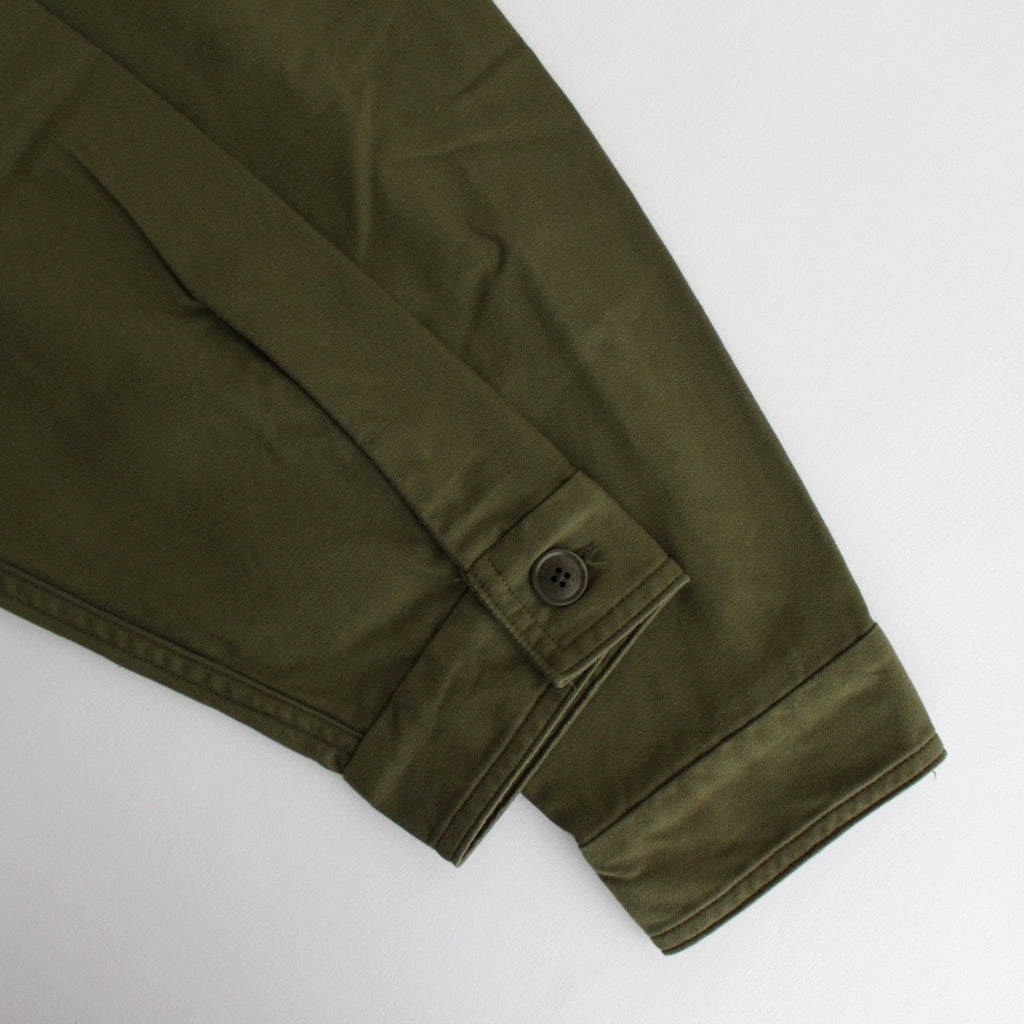 BAKER SHIRT #olive satin [24102]