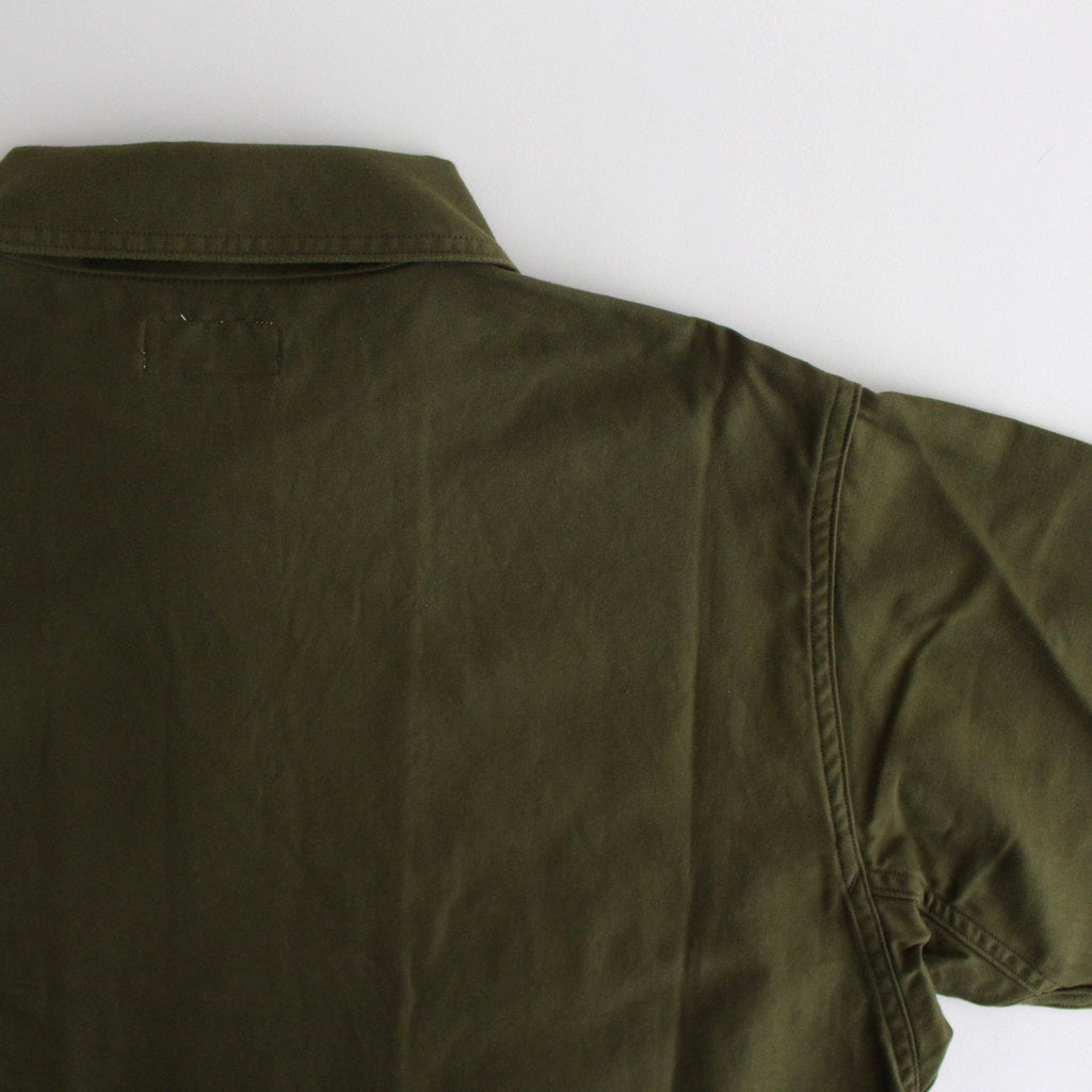 BAKER SHIRT #olive satin [24102]