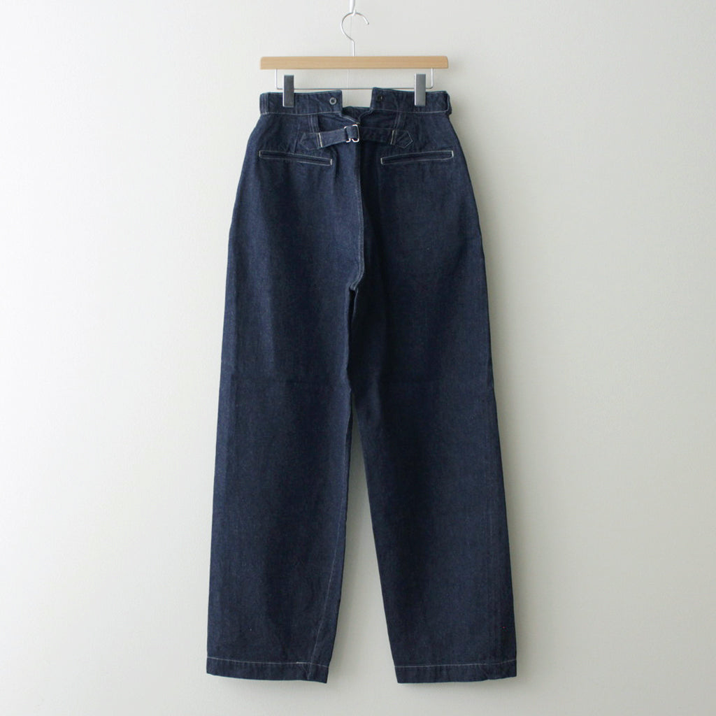 BUCKLE BACK TROUSERS #INDIGO [H2401-PT018]