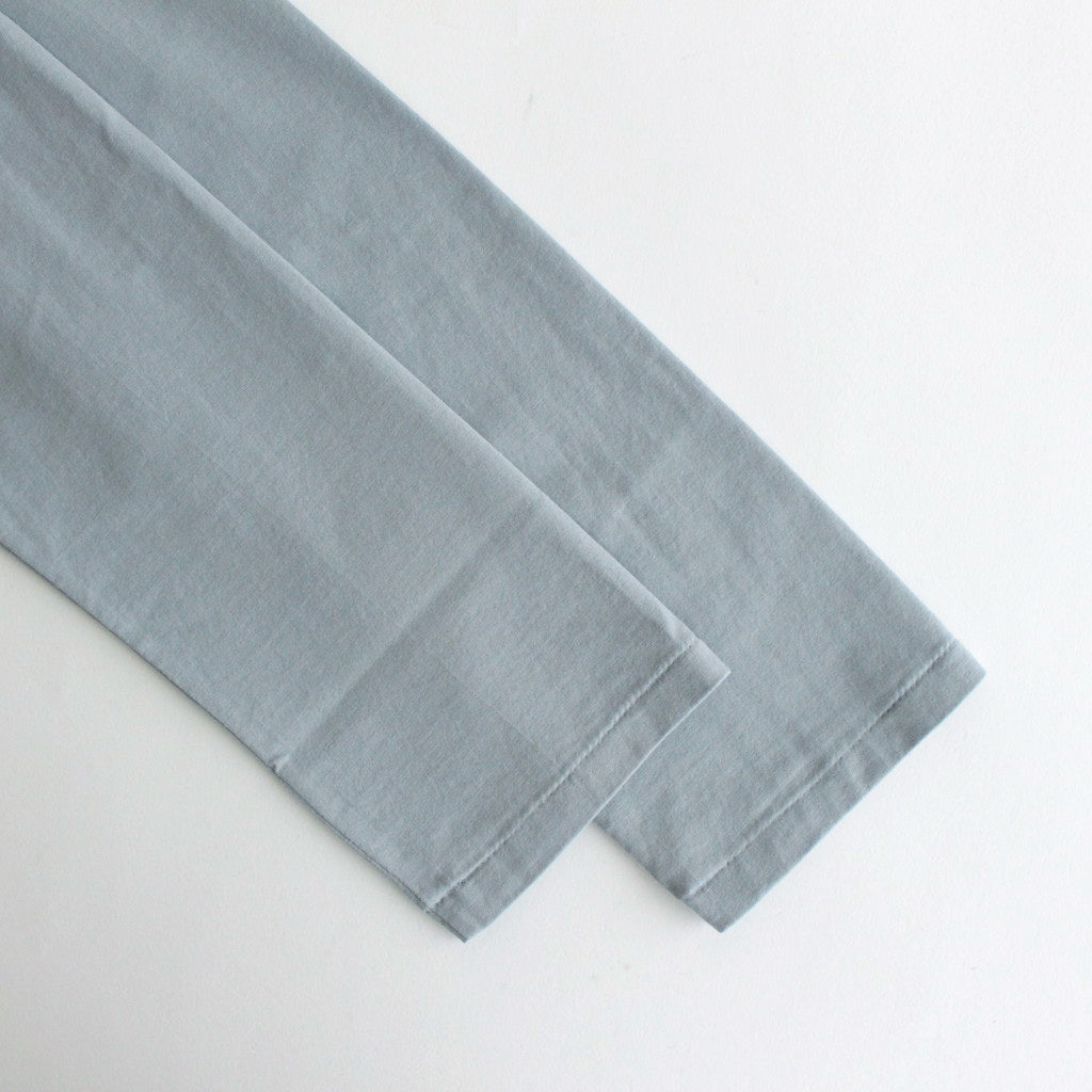 ORGANIC COTTON HIGH GAUGE JERSEY BOAT NECK L/S TEE #BLUE GRAY [A24SP01RT]