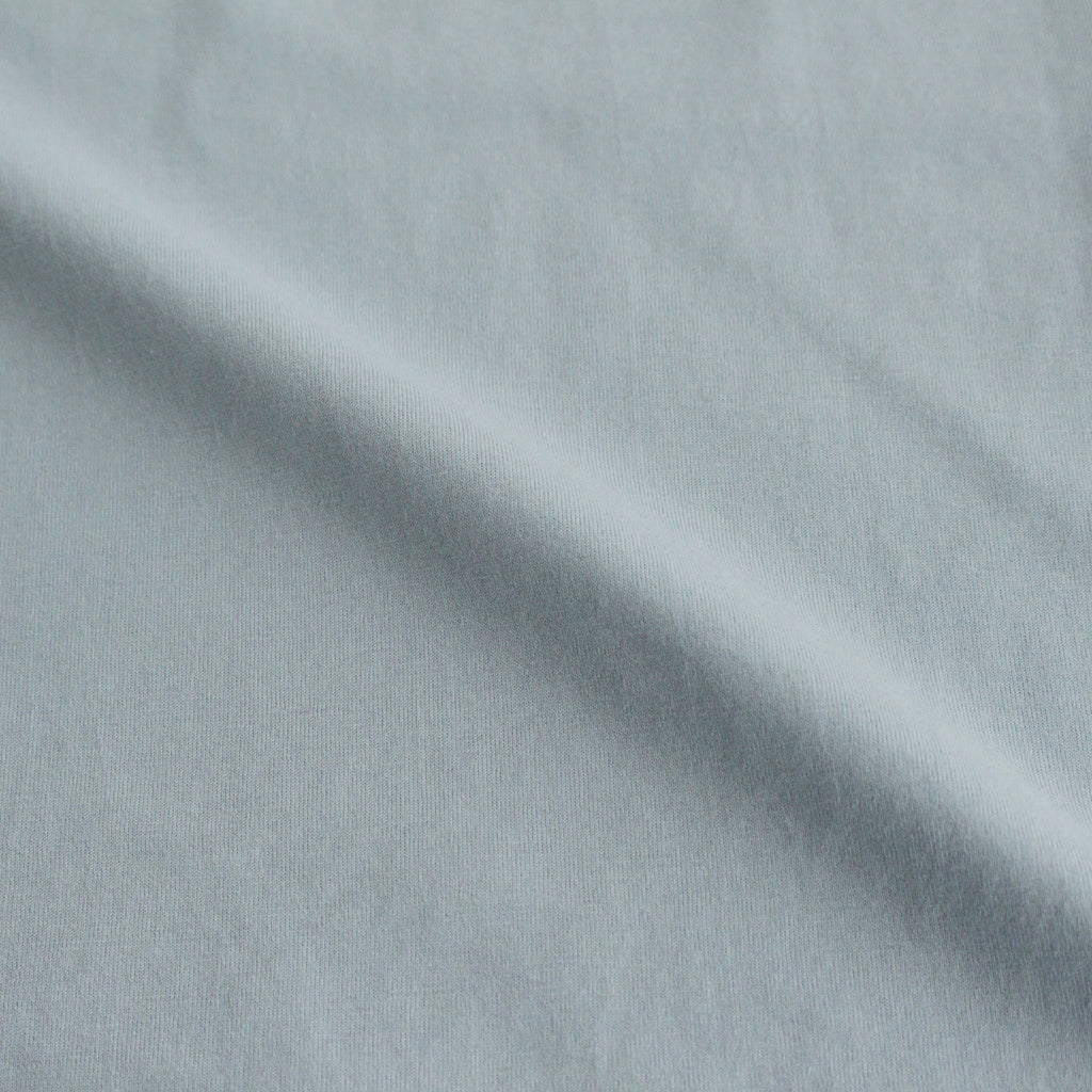 ORGANIC COTTON HIGH GAUGE JERSEY BOAT NECK L/S TEE #BLUE GRAY [A24SP01RT]