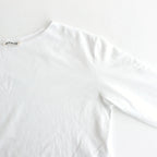 ORGANIC COTTON HIGH GAUGE JERSEY BOAT NECK L/S TEE #WHITE [A24SP01RT]