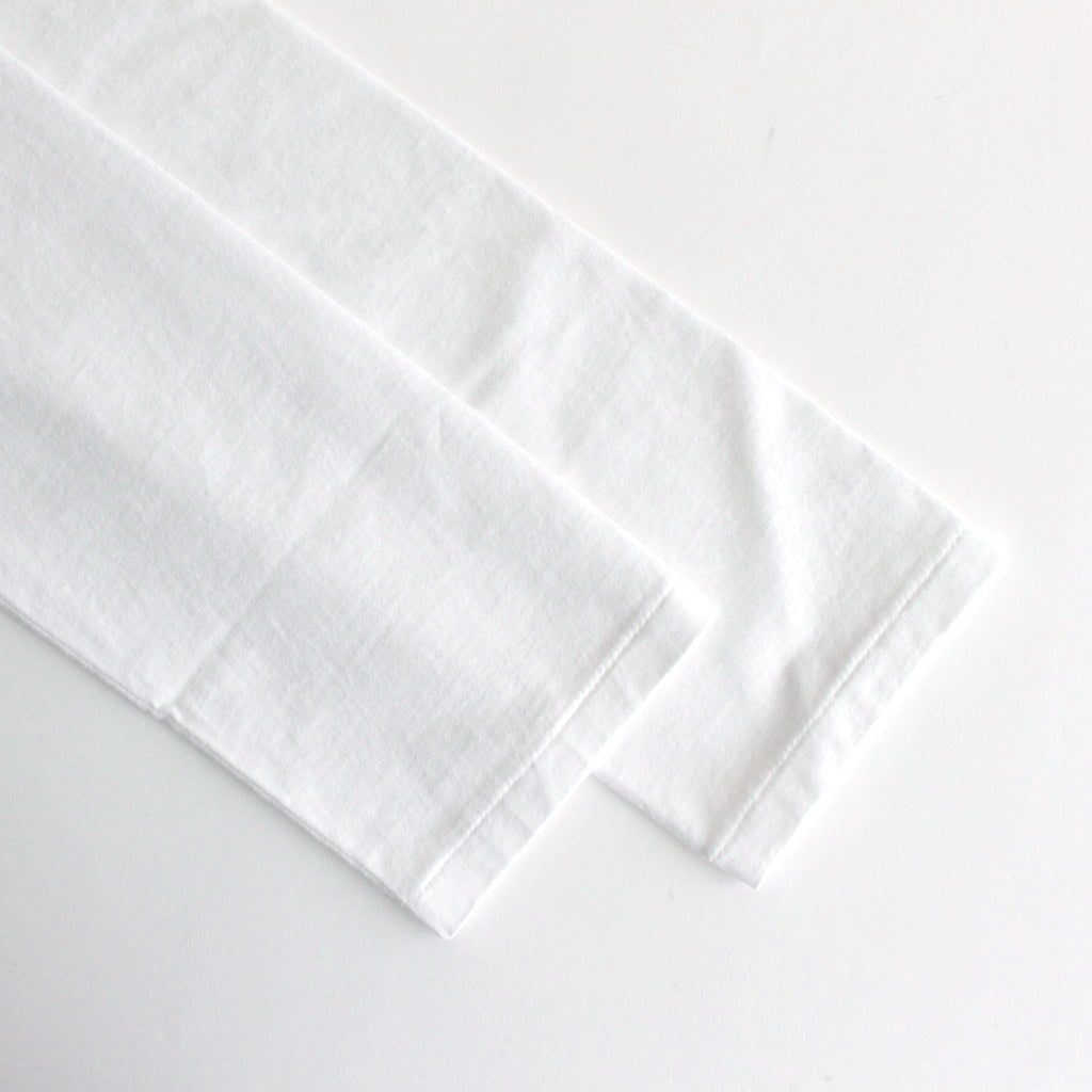 ORGANIC COTTON HIGH GAUGE JERSEY BOAT NECK L/S TEE #WHITE [A24SP01RT]