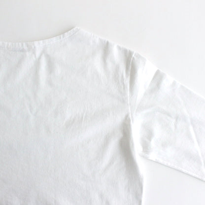 ORGANIC COTTON HIGH GAUGE JERSEY BOAT NECK L/S TEE #WHITE [A24SP01RT]