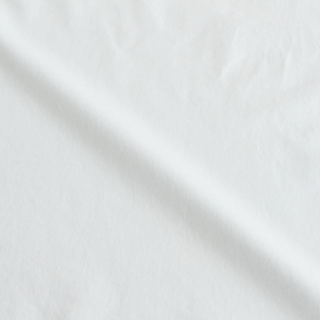 ORGANIC COTTON HIGH GAUGE JERSEY BOAT NECK L/S TEE #WHITE [A24SP01RT]