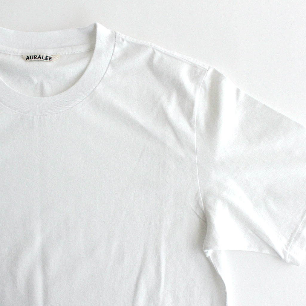 ORGANIC COTTON HIGH GAUGE JERSEY TEE #WHITE [A24ST02RT]