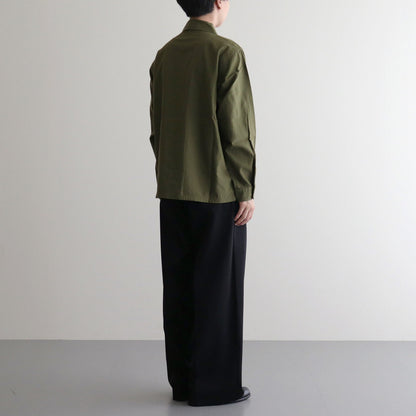 BAKER SHIRT #olive satin [24102]