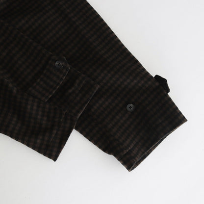 DOUBLE LAPELED DOUBLE BREASTED COAT #GINGHAM x BLACK [ST.603]