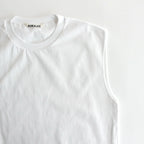 ORGANIC COTTON HIGH GAUGE JERSEY SLEEVELESS #WHITE [A24ST03RT]