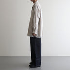 STRIPE OPEN COLLAR FRINGE SHIRT #IVORY [YK24SS0640SH]