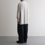 STRIPE OPEN COLLAR FRINGE SHIRT #IVORY [YK24SS0640SH]
