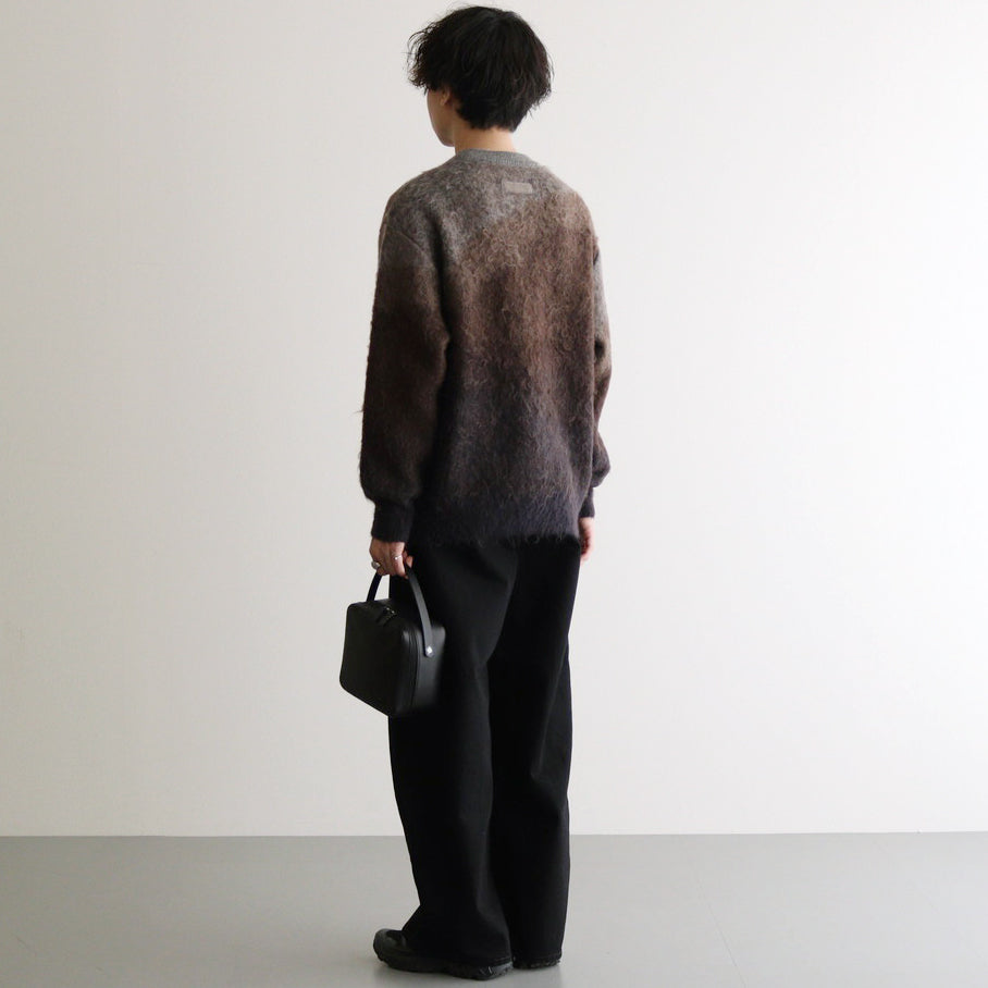 GRADATION MOHAIR KNIT LS #BROWN CREAM GRADATION [ST.1001]