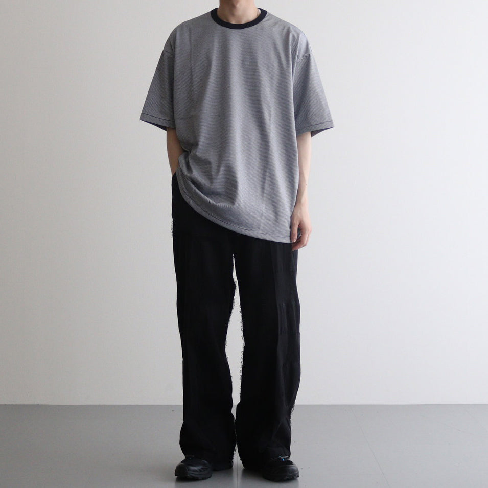 BLOCK-JACQUARD BAKER PANTS #BLACK [YK24SS0615P]