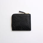 L字型ZIP財布 - EMBOSSED FOREST #BLACK [8Z-C031-051]