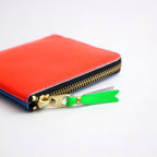 L字型ZIP財布 - SUPER FLUO LEATHER LINE #ORANGE/BLUE [8Z-H031-051]