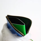 L字型ZIP財布 - SUPER FLUO LEATHER LINE #ORANGE/BLUE [8Z-H031-051]