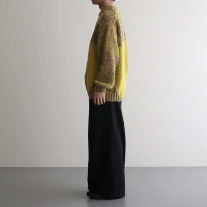 INTARSIA CREWNECK SWEATER #YELLOW [YK24SS0678S]