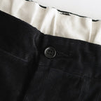 Corduroy Tuck Trousers #BLACK [TP233-40031]
