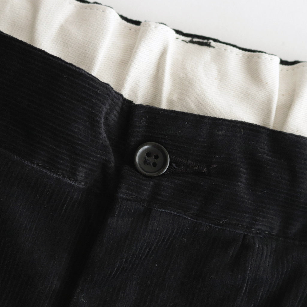 Corduroy Tuck Trousers #BLACK [TP233-40031]