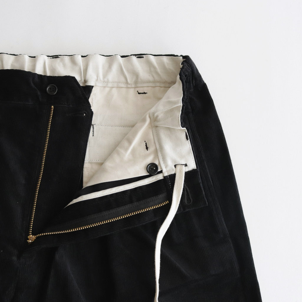 Corduroy Tuck Trousers #BLACK [TP233-40031]